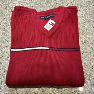 New Tommy Hilfiger Retro Men Sweater - Red - Size XLarge